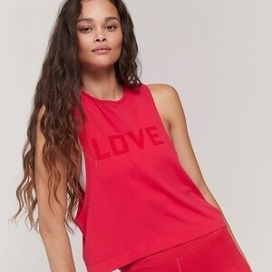 PINK VICTORIA’S SECRET RED TANK TOP SIZE MEDIUM